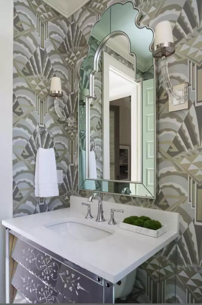 Amazing powder room beautiful design by bathroom designer Denver