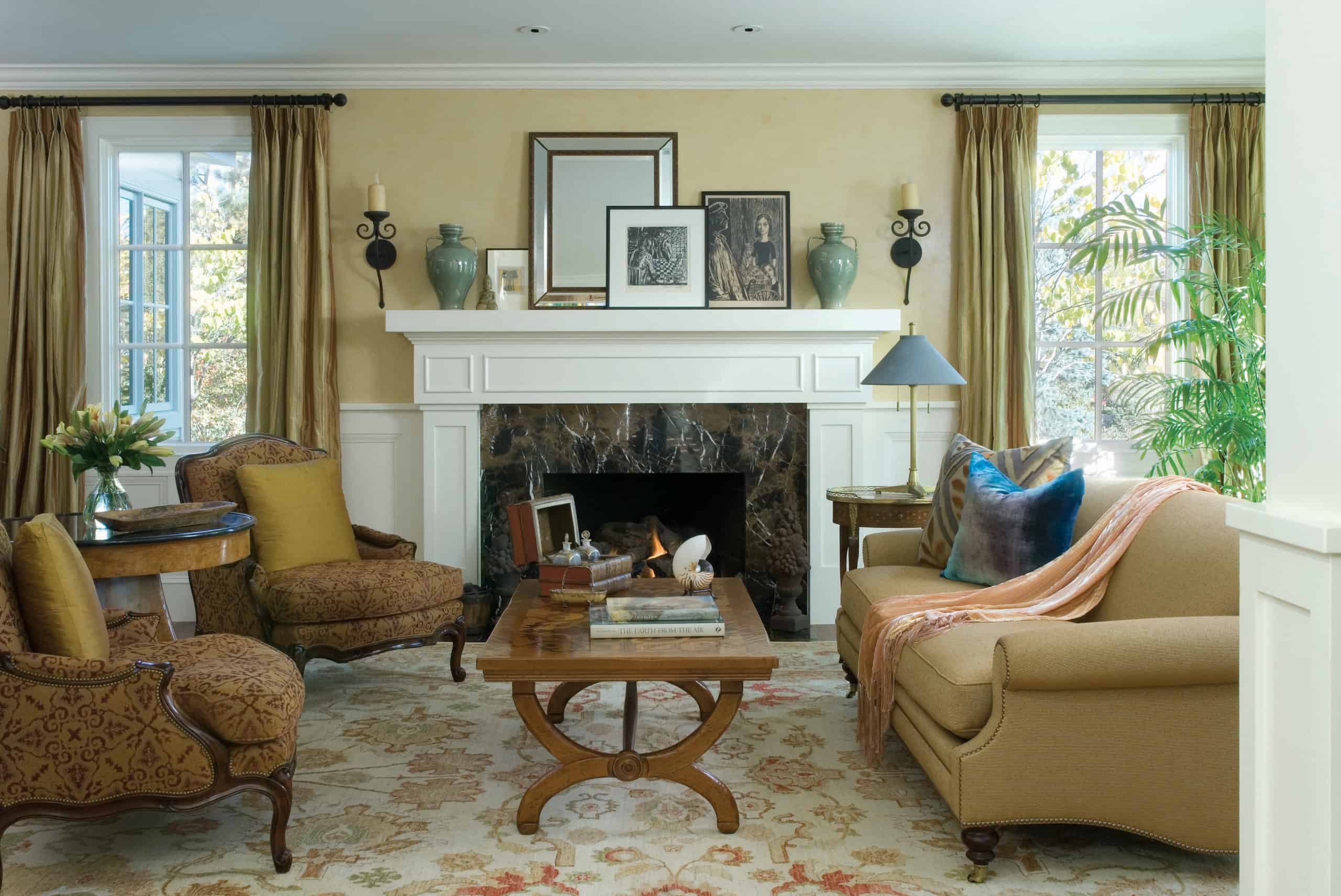 Elegant traditional living room furniture