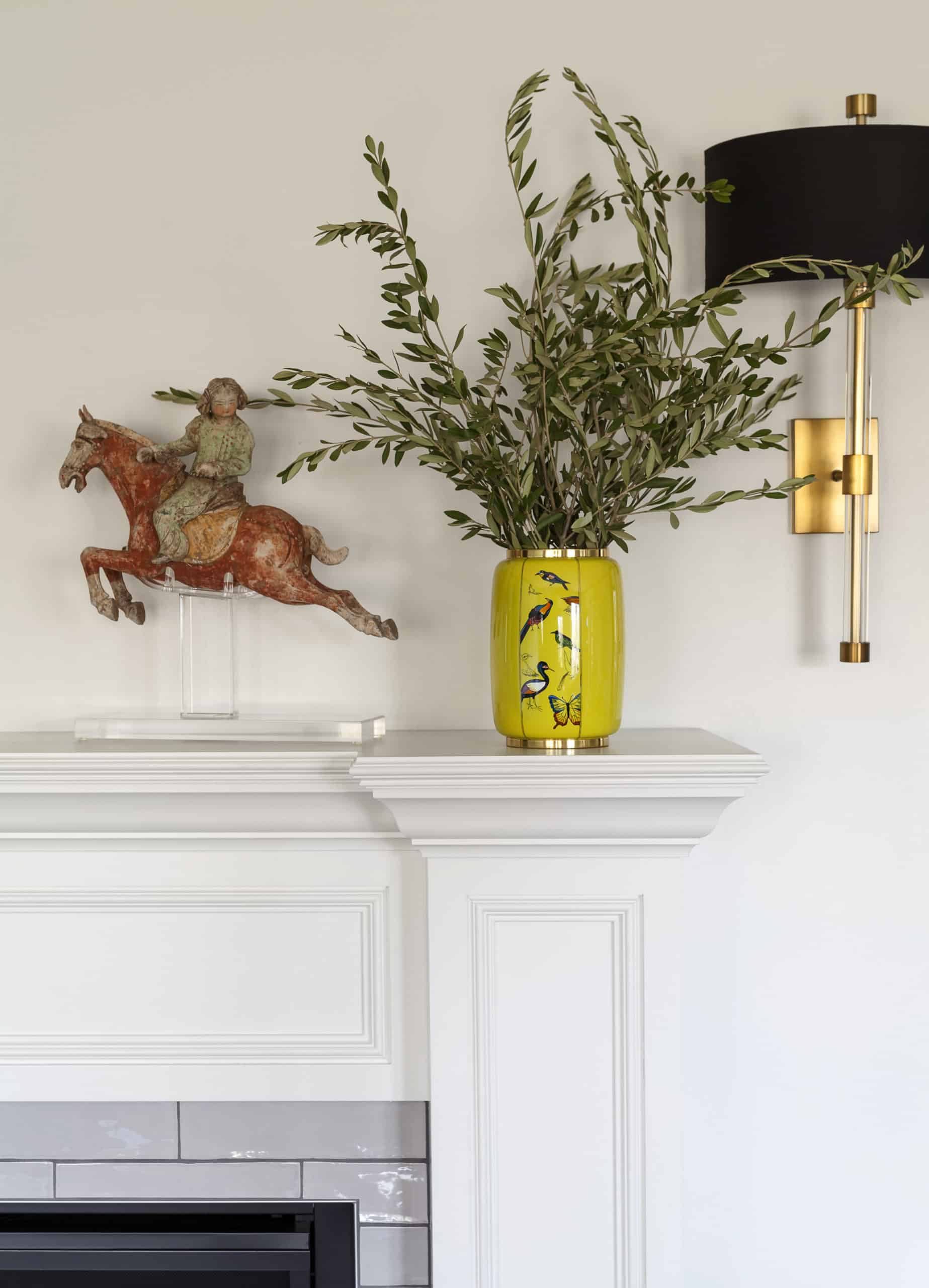 Fireplace mantle idea for curated style