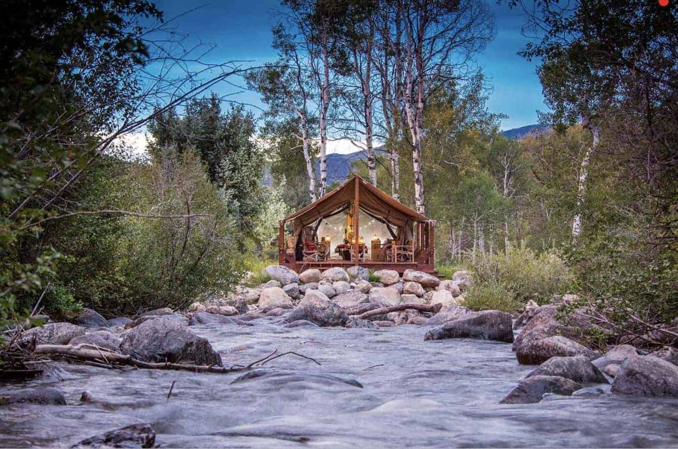 Luxury Glamping Tent on Creek in Colorado
