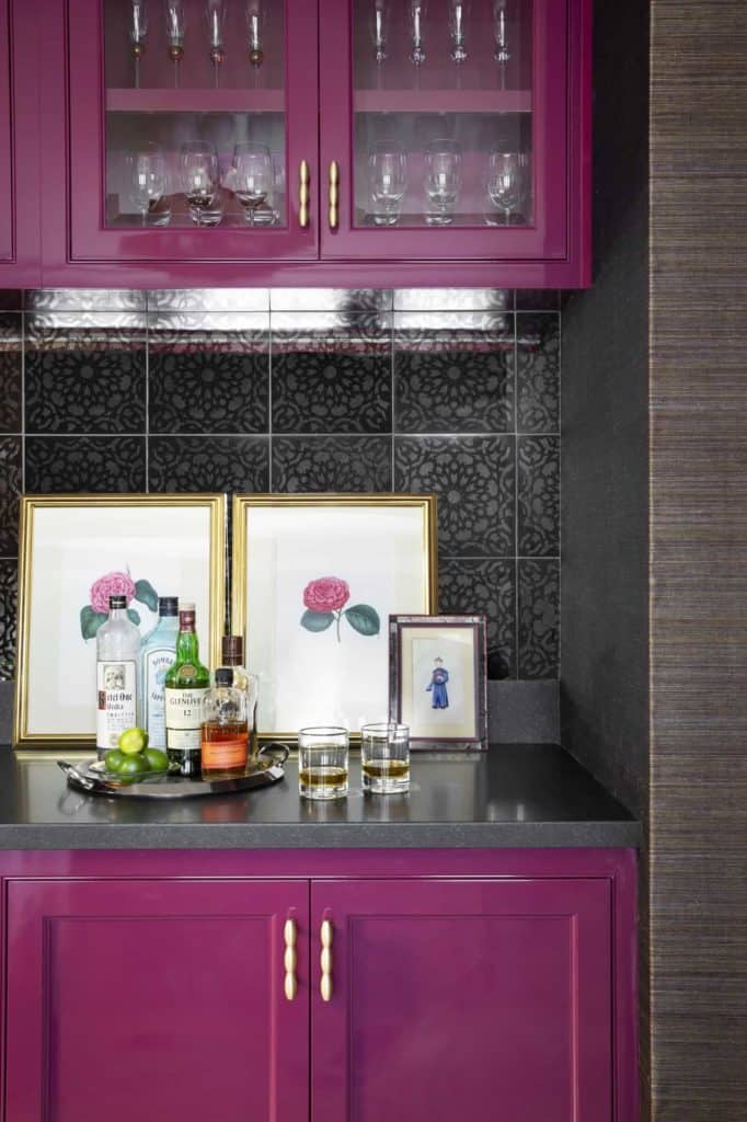 Berry Pink Cabinets in San Francisco Flat Design