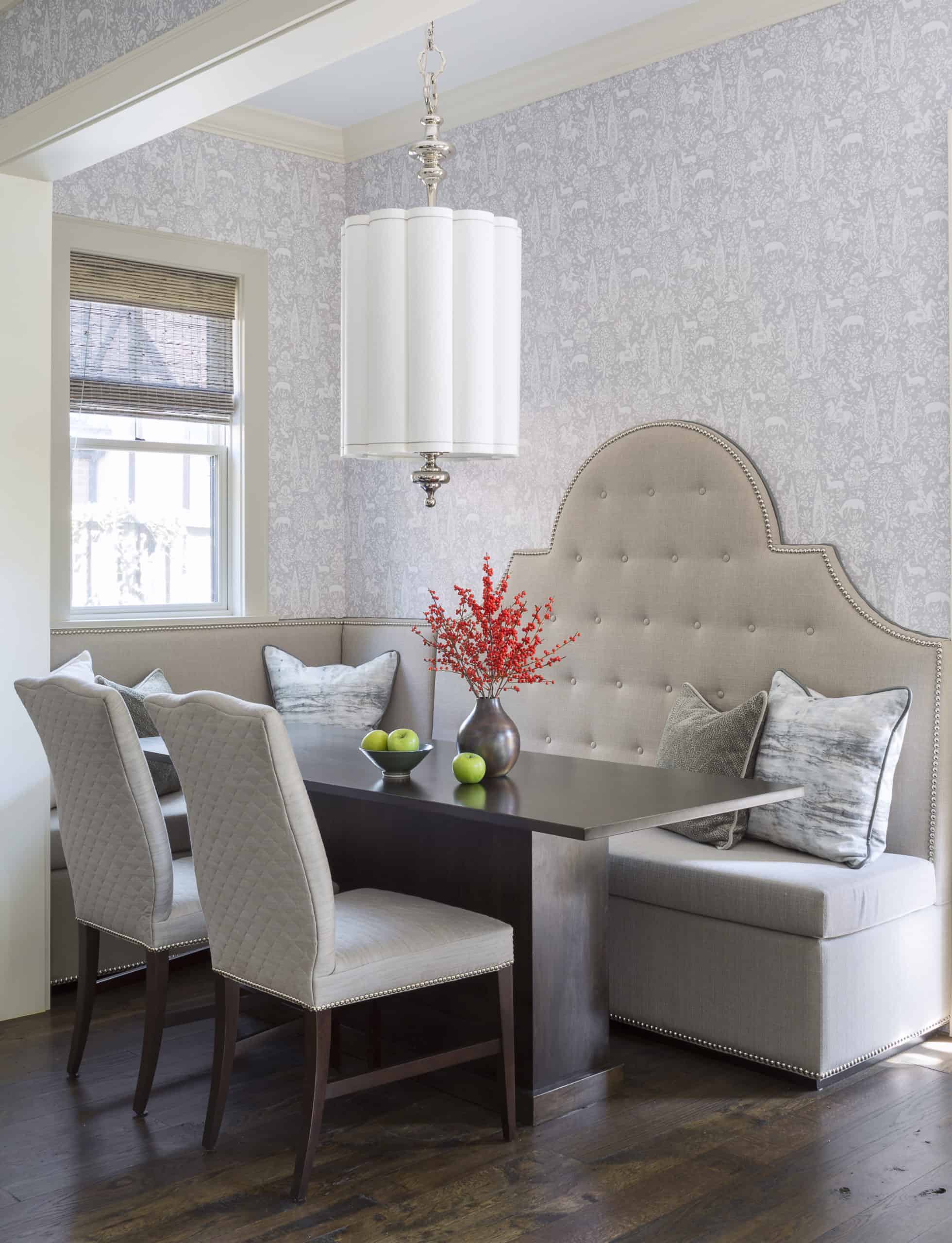 Built In Custom Banquette in Breakfast Room