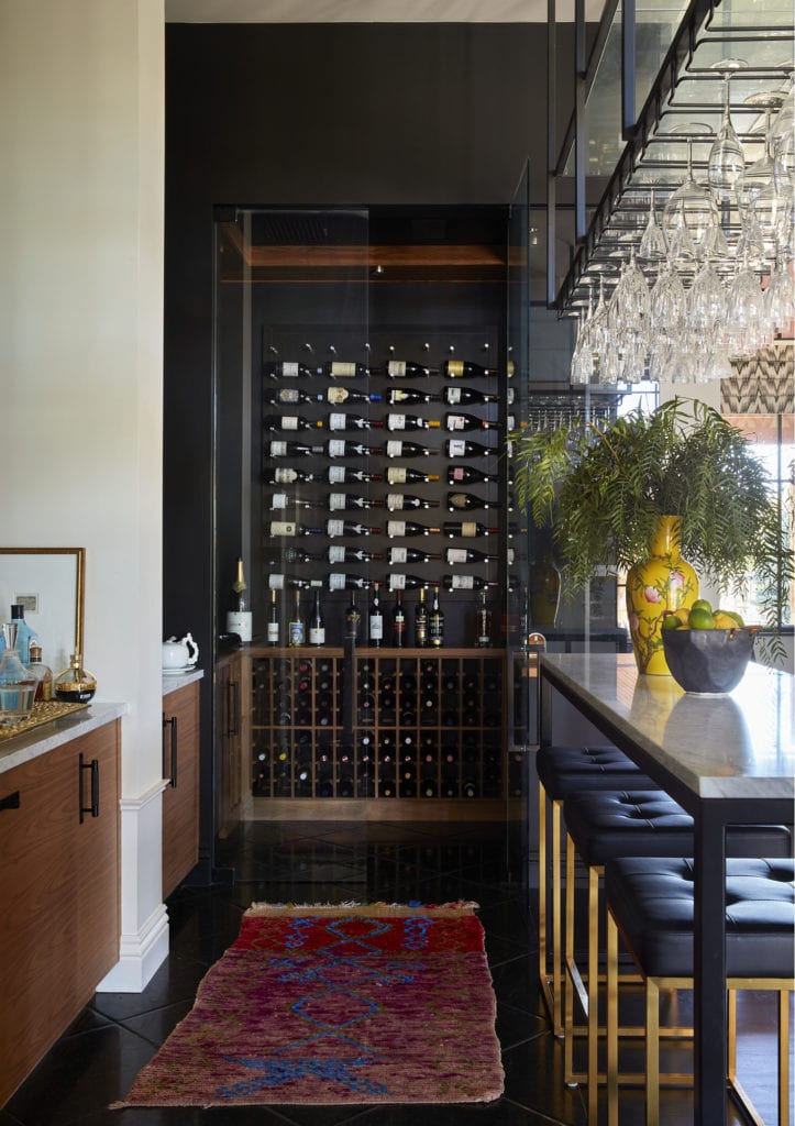 Sleek home bar design by high end residential interior designers