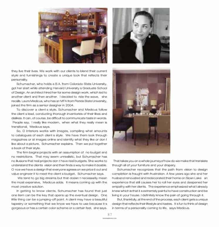 1 Magazine Andrea Schumacher Profile