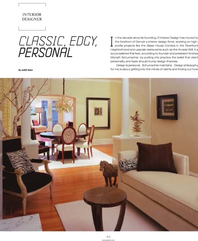 1 Magazine Interior Designer Feature