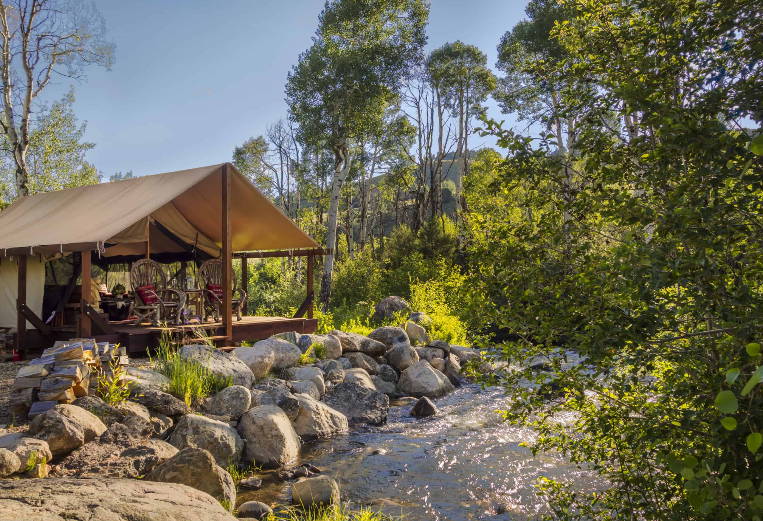 Furnished tent by Denver residential interior decorator