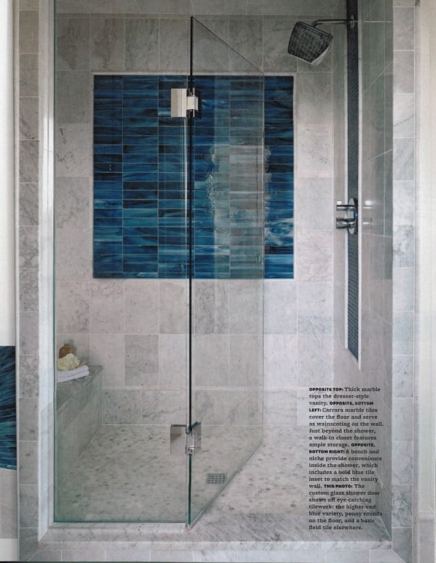 Better Homes & Gardens Marble Shower Design