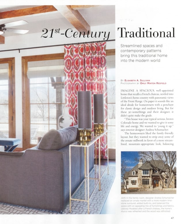 Colorado Homes & Gardens 2013 21st Century Traditional Design