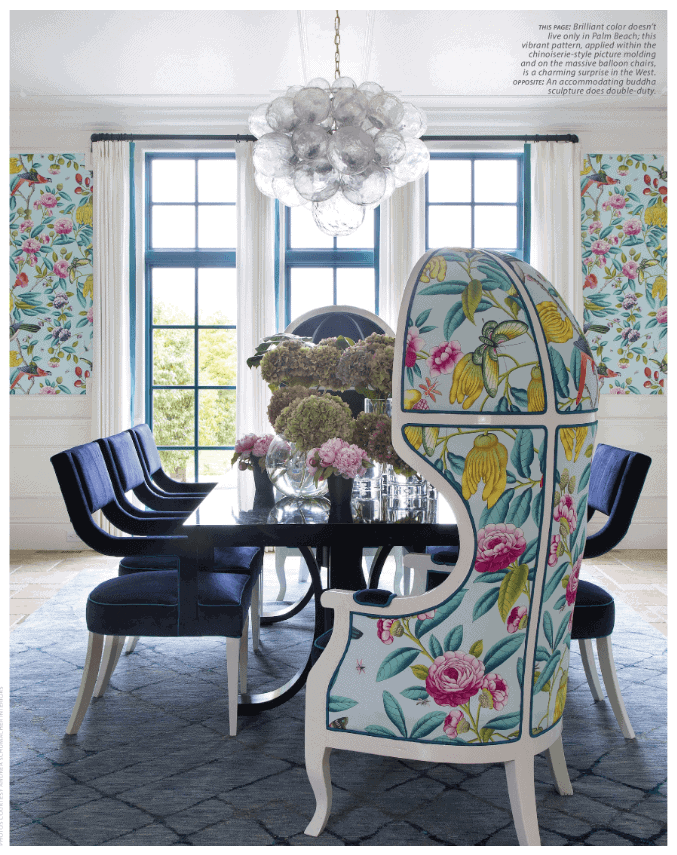 Colorful chinoiserie style design