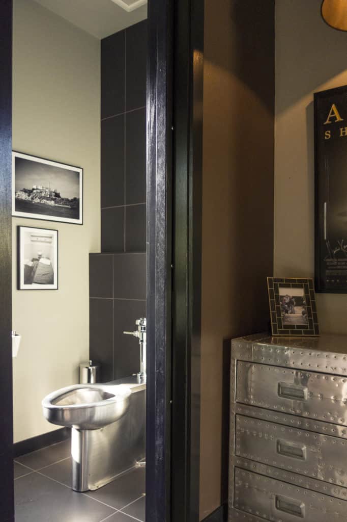 Ultra modern bathroom by Denver residential interior designer. chrome bathroom