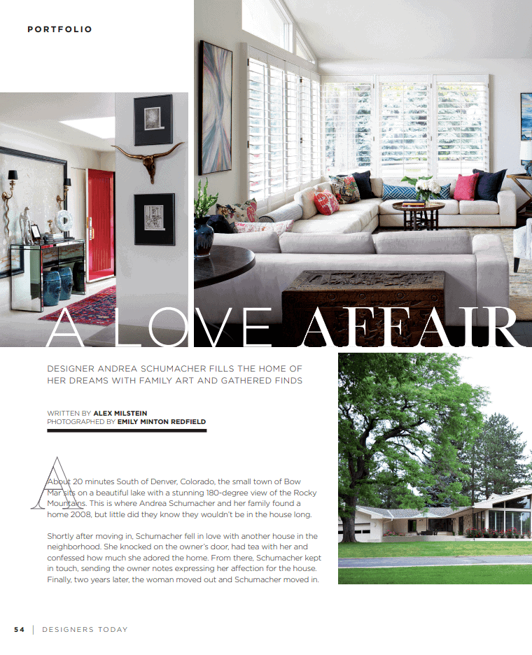Denver Interior Designer Home Featured in Designers Today Mag