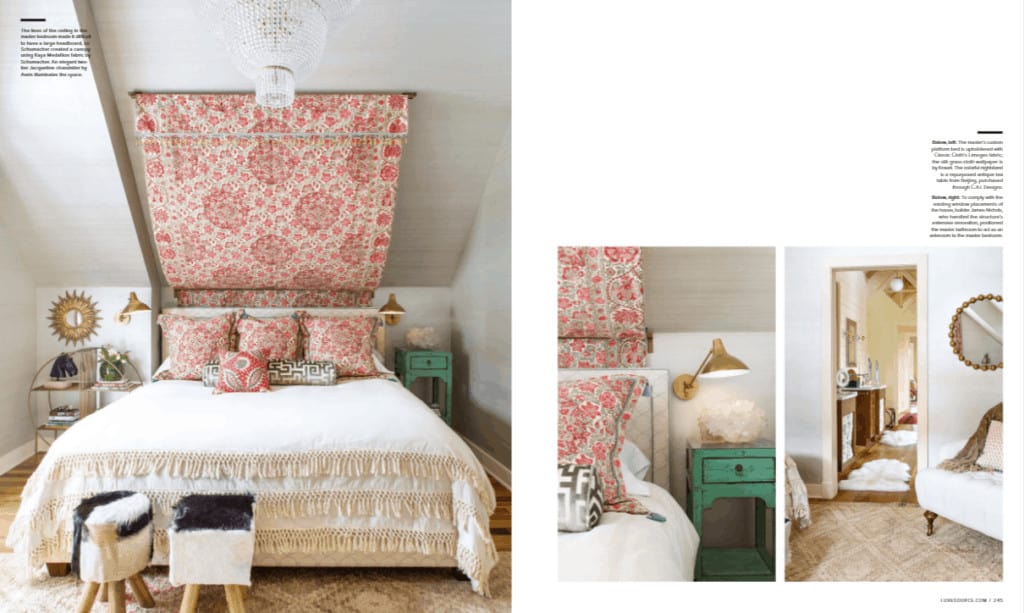 Elegant boho style bedroom