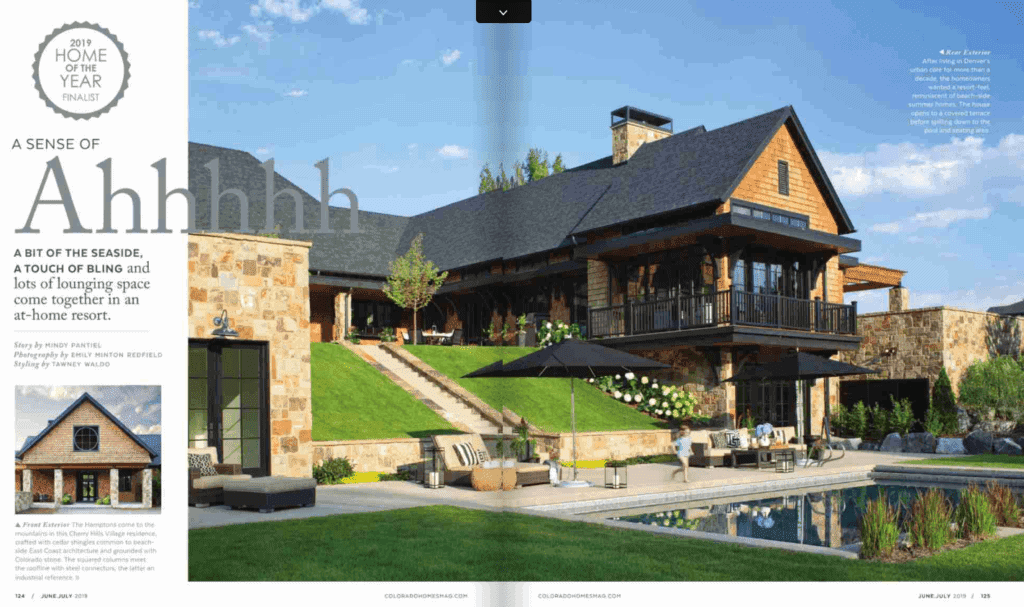 Seaside interior design style featured in Colorado Homes Magazine