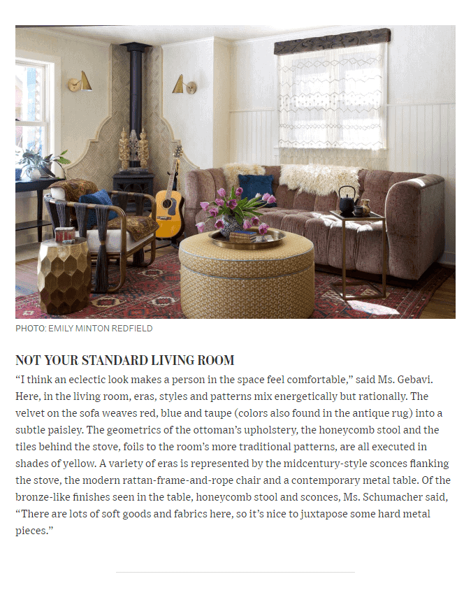 WSJ boho style interior design living room