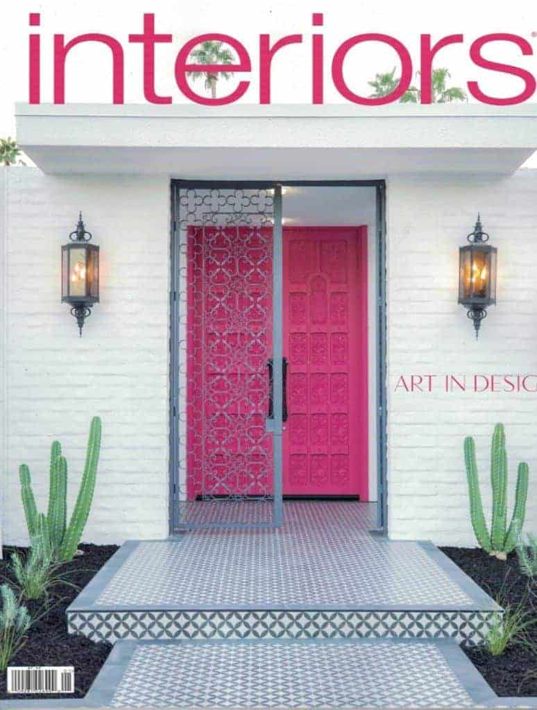 Interiors magazine cover Art in Design Issue