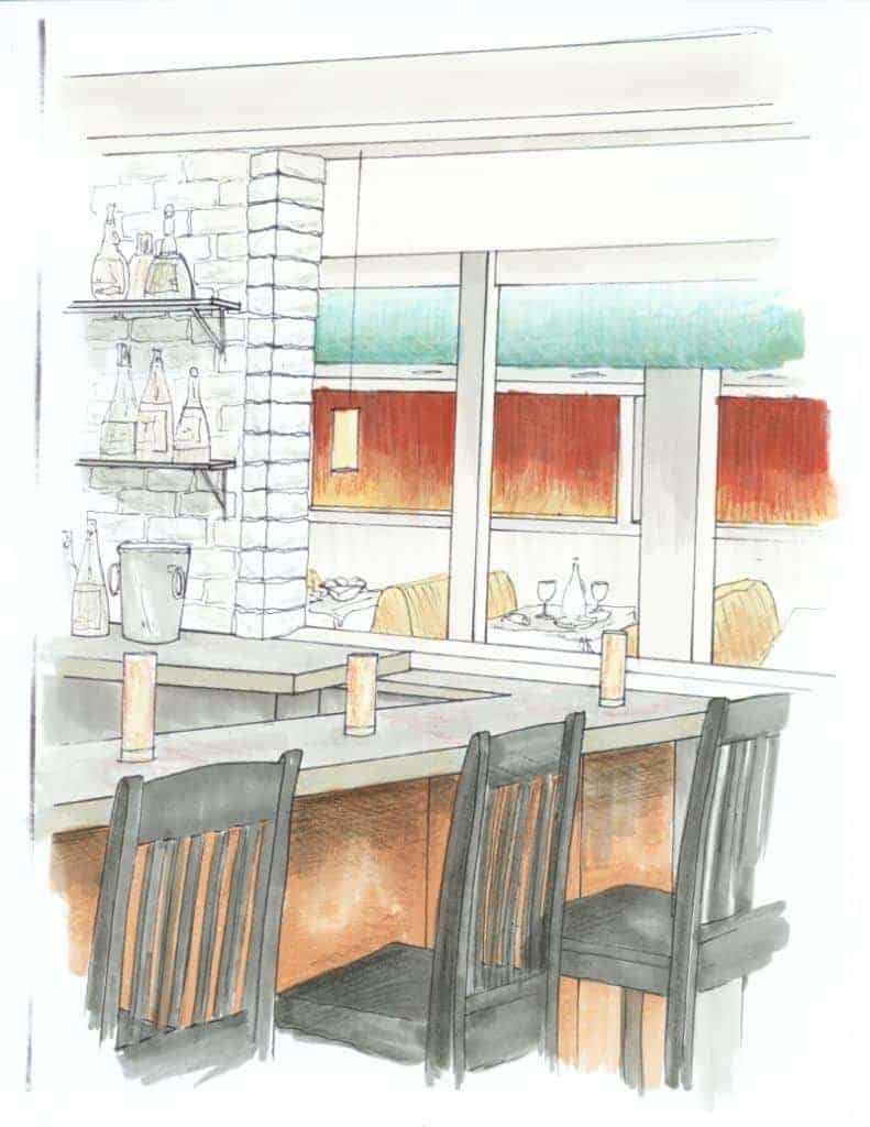 Restaurant bar concept by Andrea Schumacher Interiors