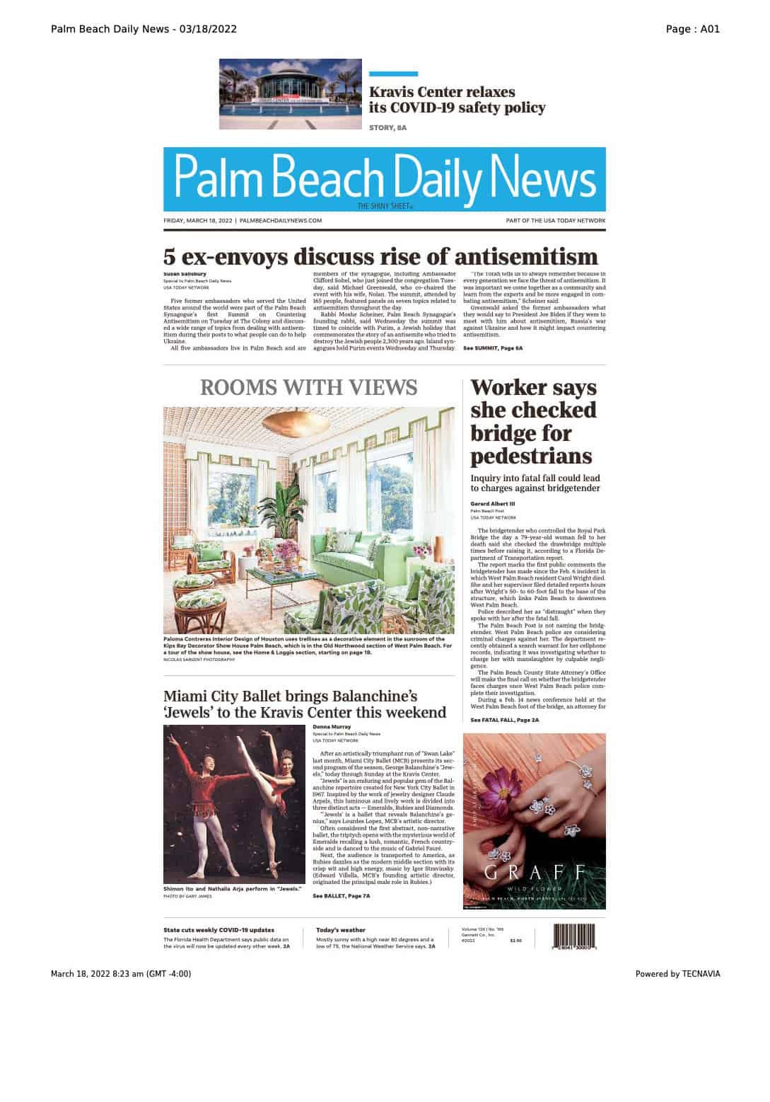 Palm Beach Daily News Title Page