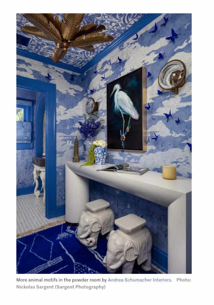 Andrea Monath Schumacher's Flutter Loo Powder Room Design