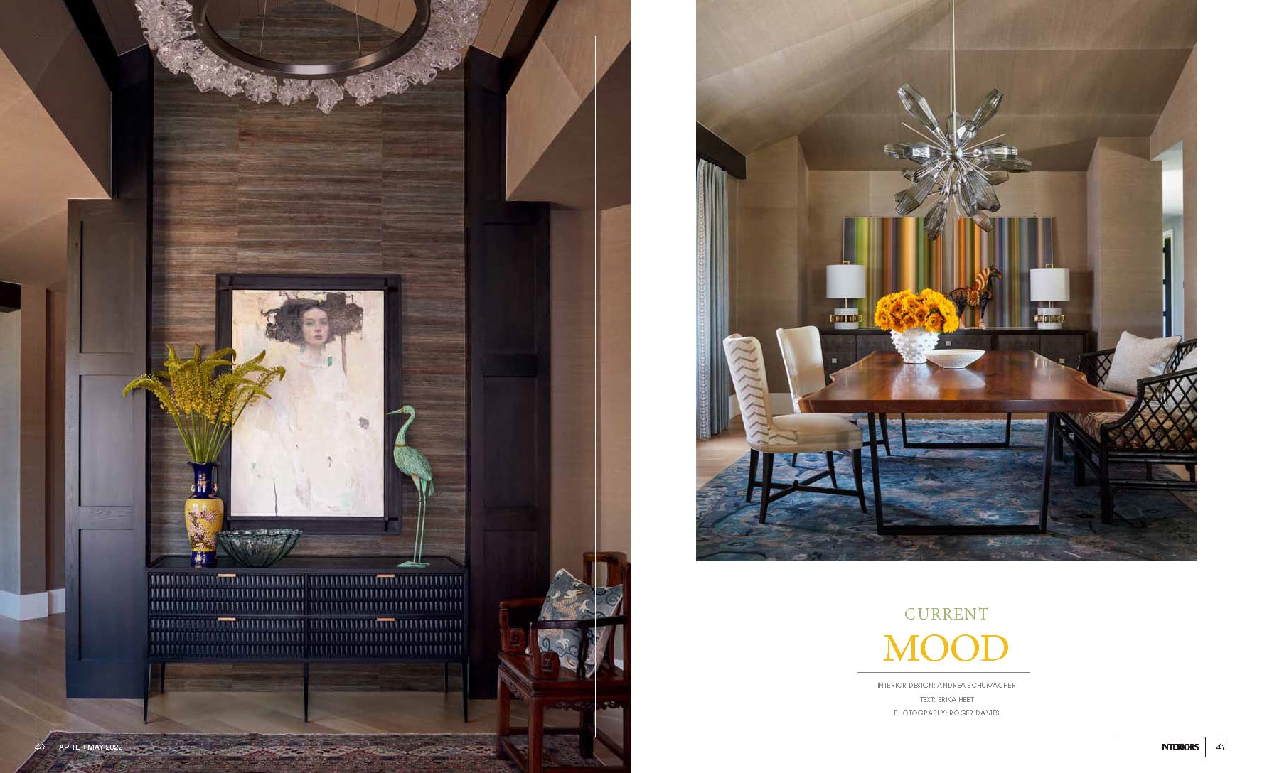Interiors Magazine- Art in Design - Andrea Schumacher Interiors