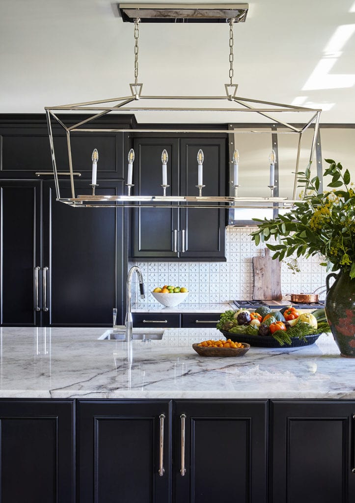 chic monochrome kitchen design by Colorado interior design architects