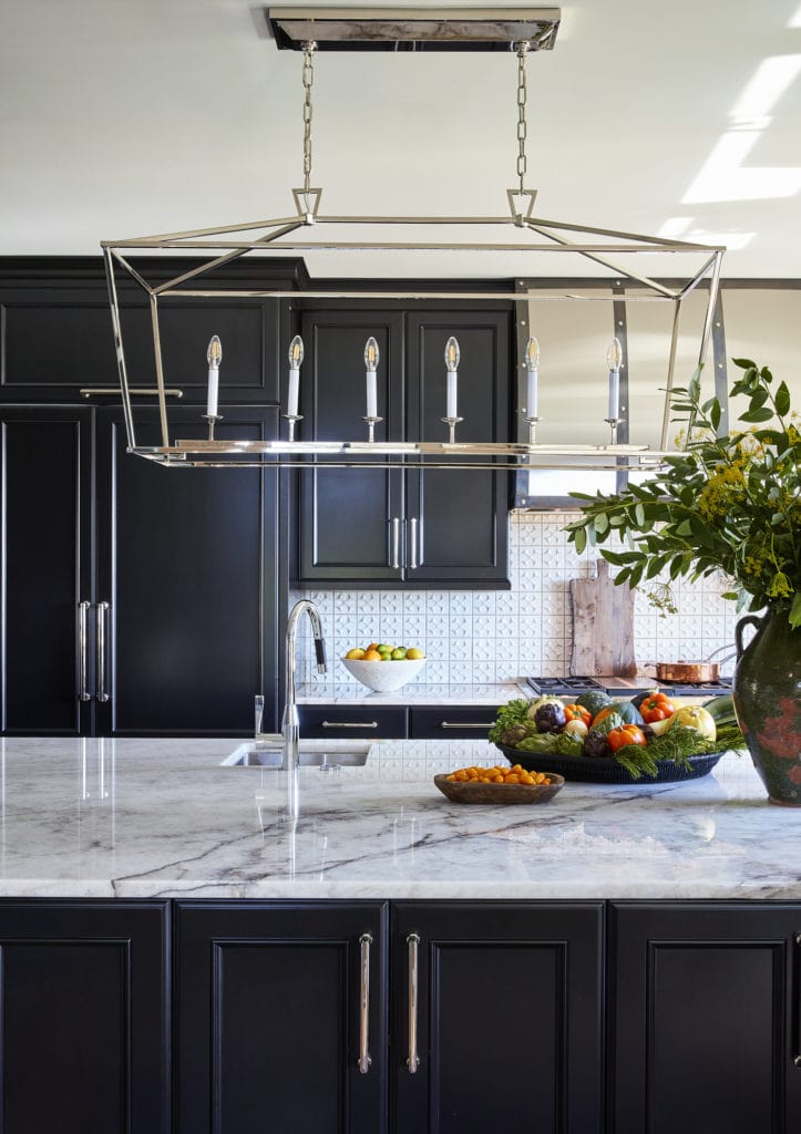 black and white kitchen by high end interior design firms