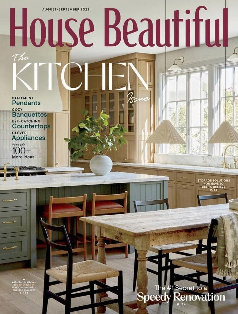 House Beautiful Magazine cover September 2022