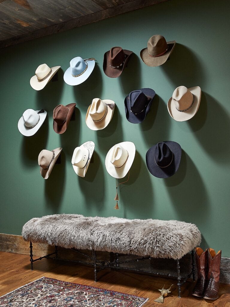 Interior design coffee table book image of cowboy hat art