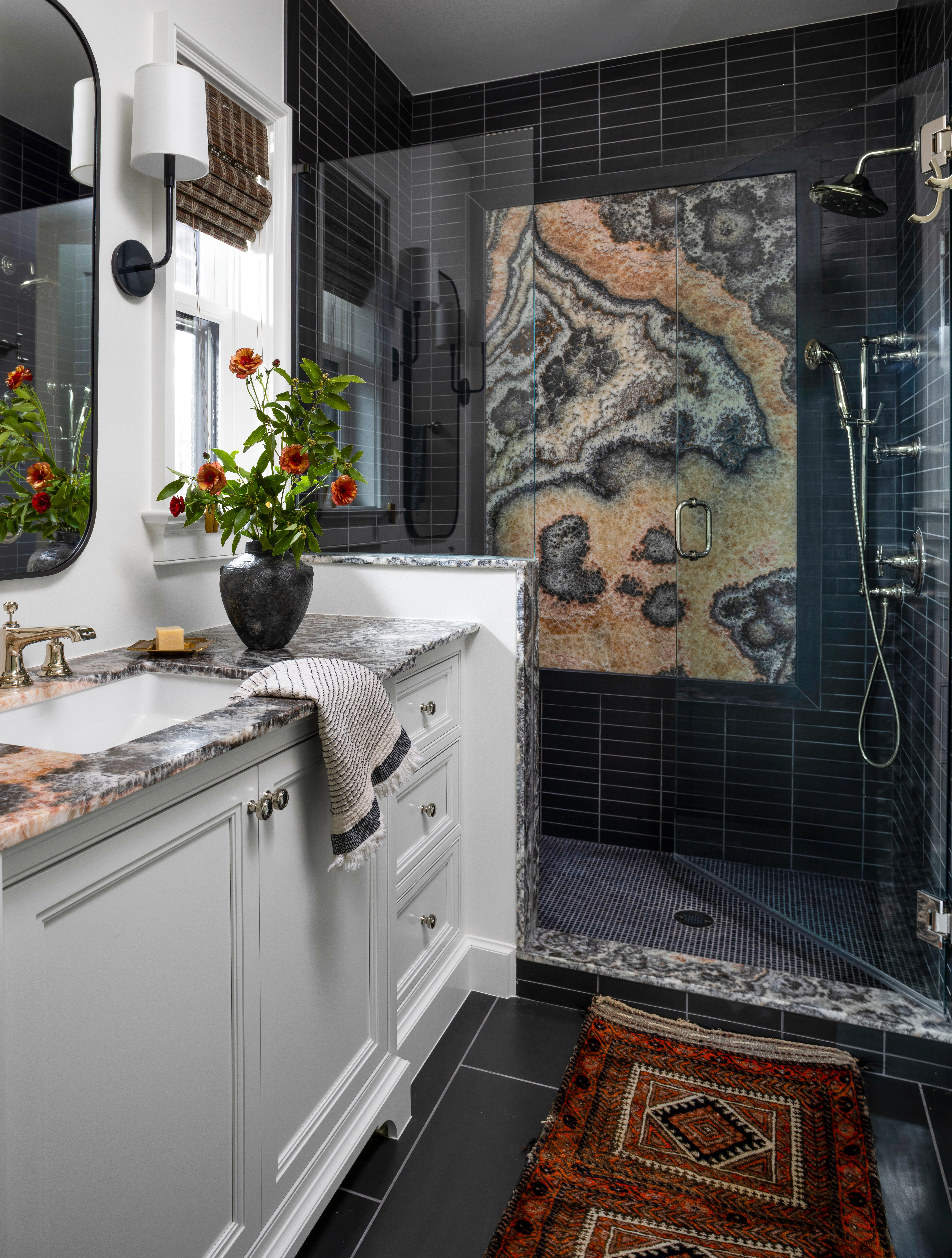 Guest Bathroom Black Andrea Schumacher Interiors Denver Colorado Top Designer