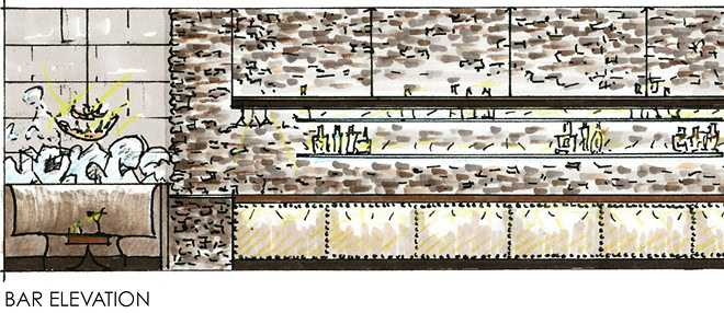 hotel bar hospitality interior design elevation