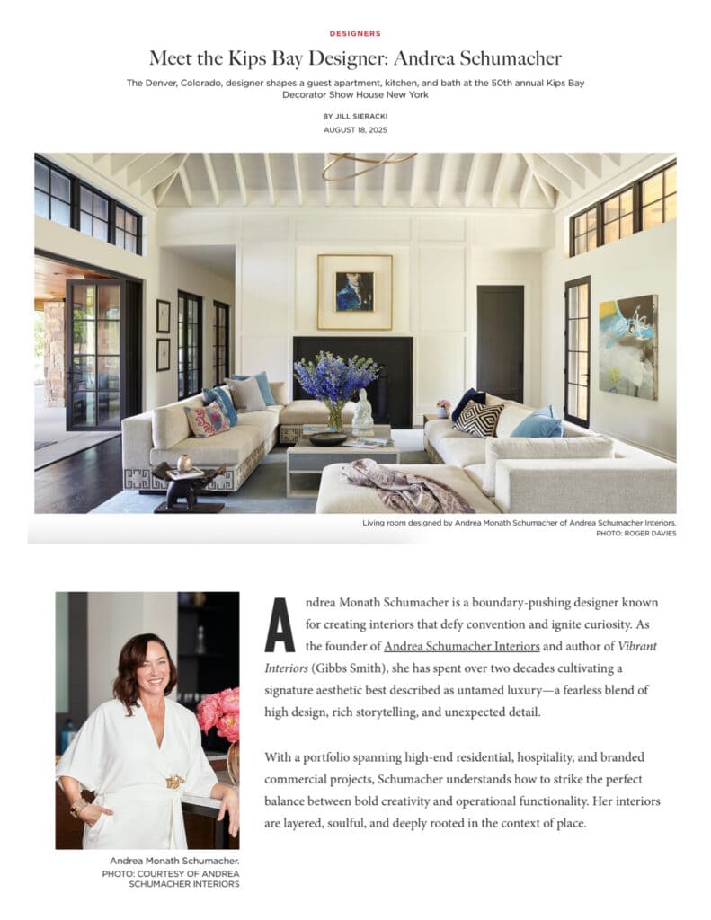 kips bay decorator show house designer Andrea Monath Schumacher