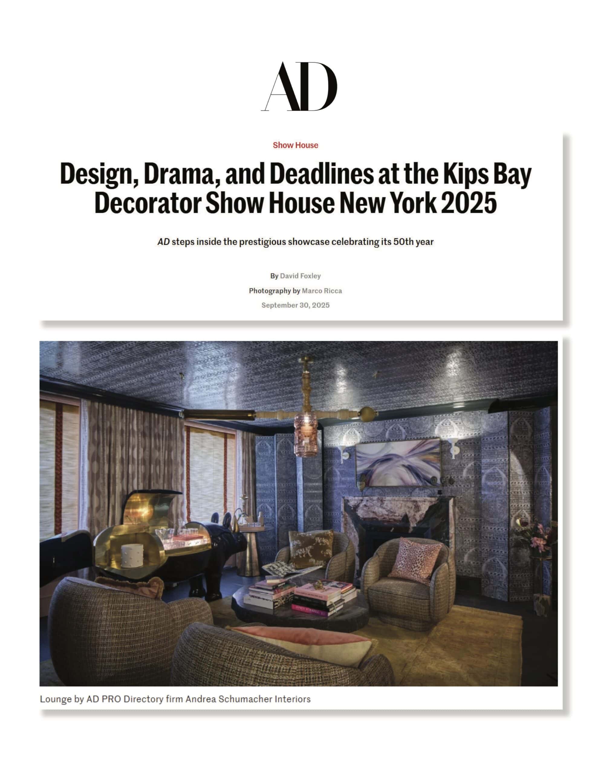 Andrea Monath Schumacher kips bay decorator show house 50th anniversary New York city